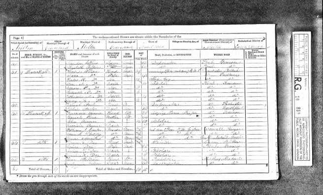 Thomas Elisha Day Census Return 1871