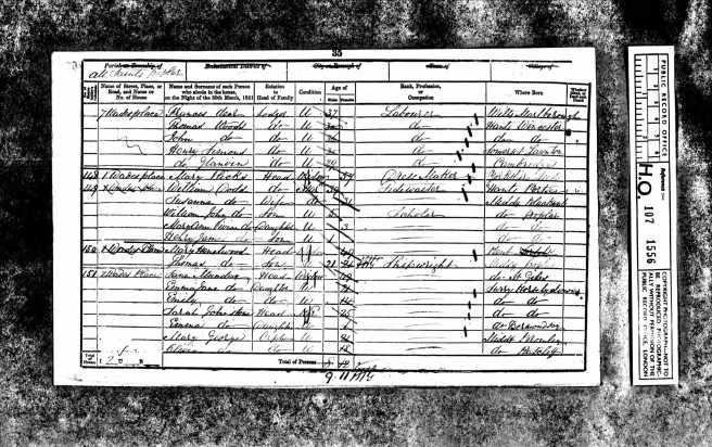 Henry James Dodd Census Returns 1851