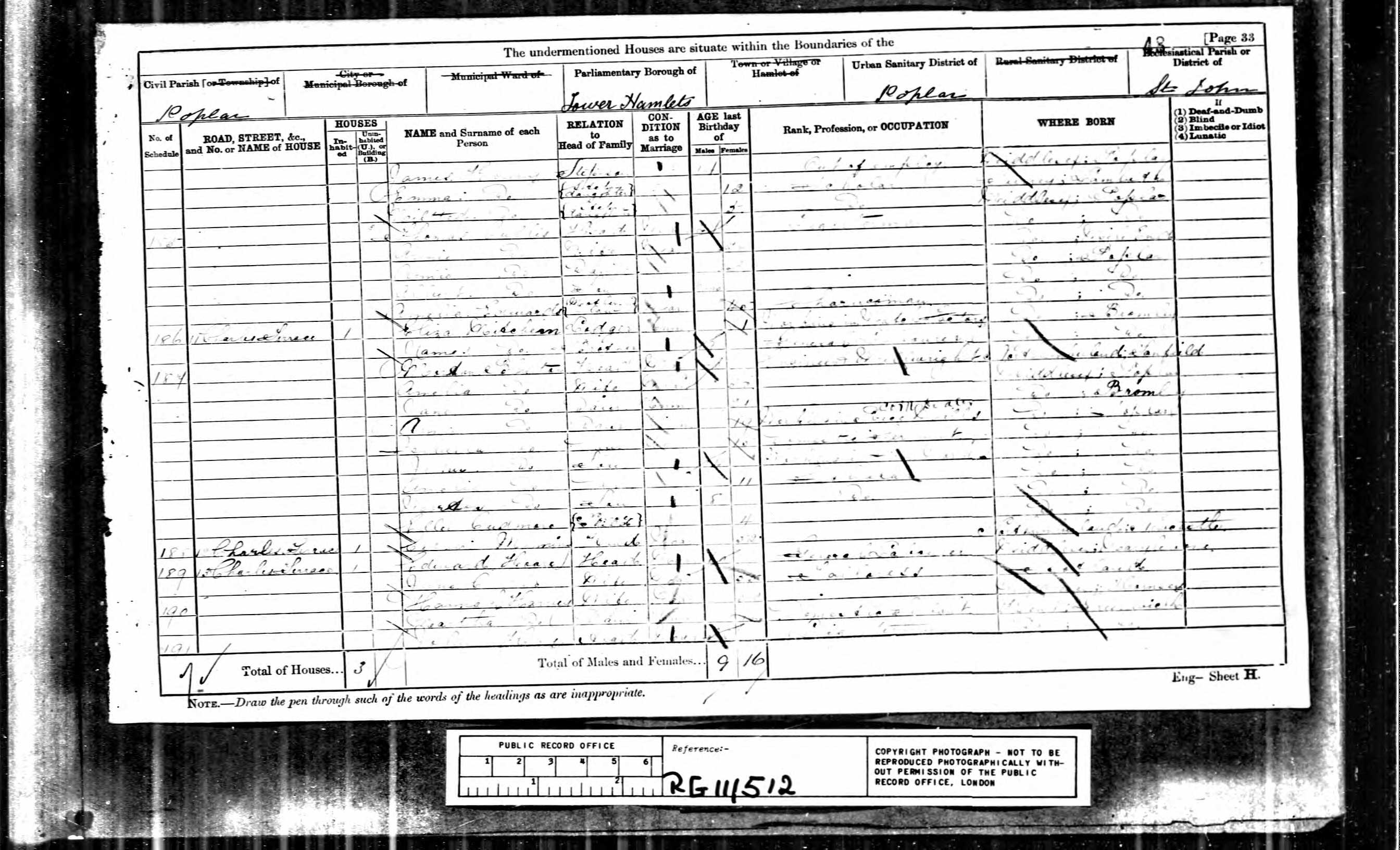 Martha Harvey Census Returns 1881