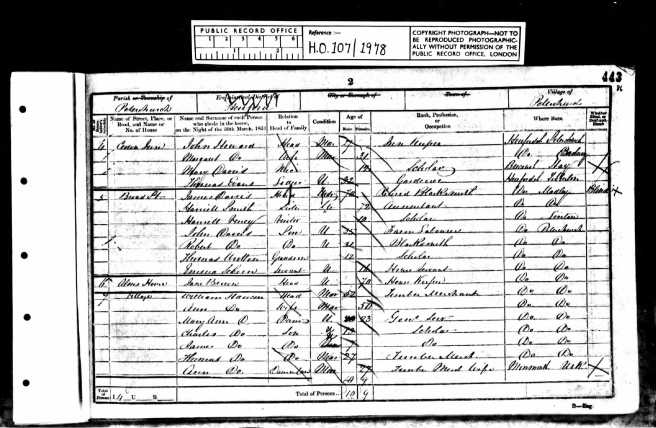 Thomas Wootton Census Return 1851