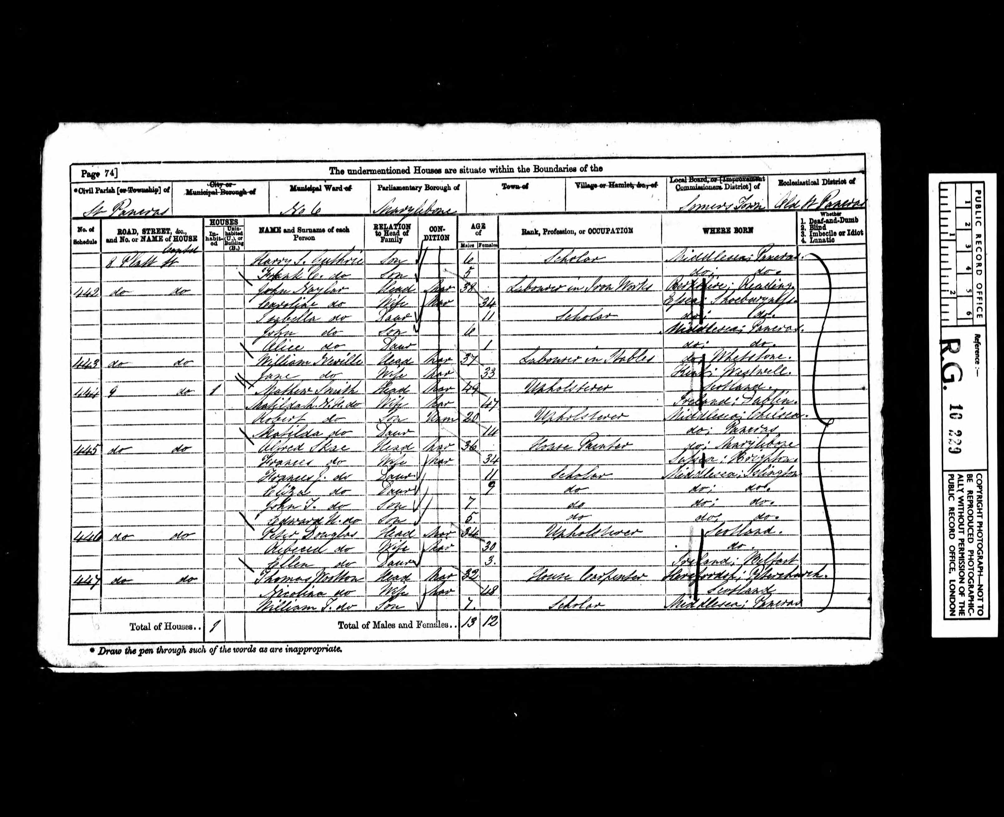 Thomas Wootton Census Return 1871