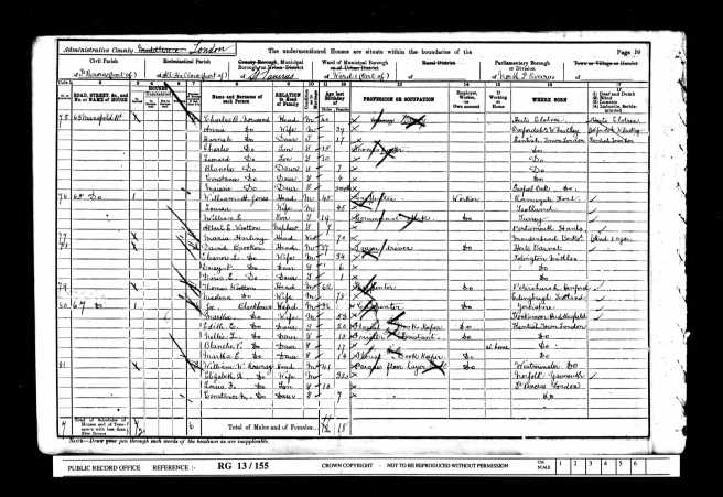 Thomas Wootton Census Return 1901