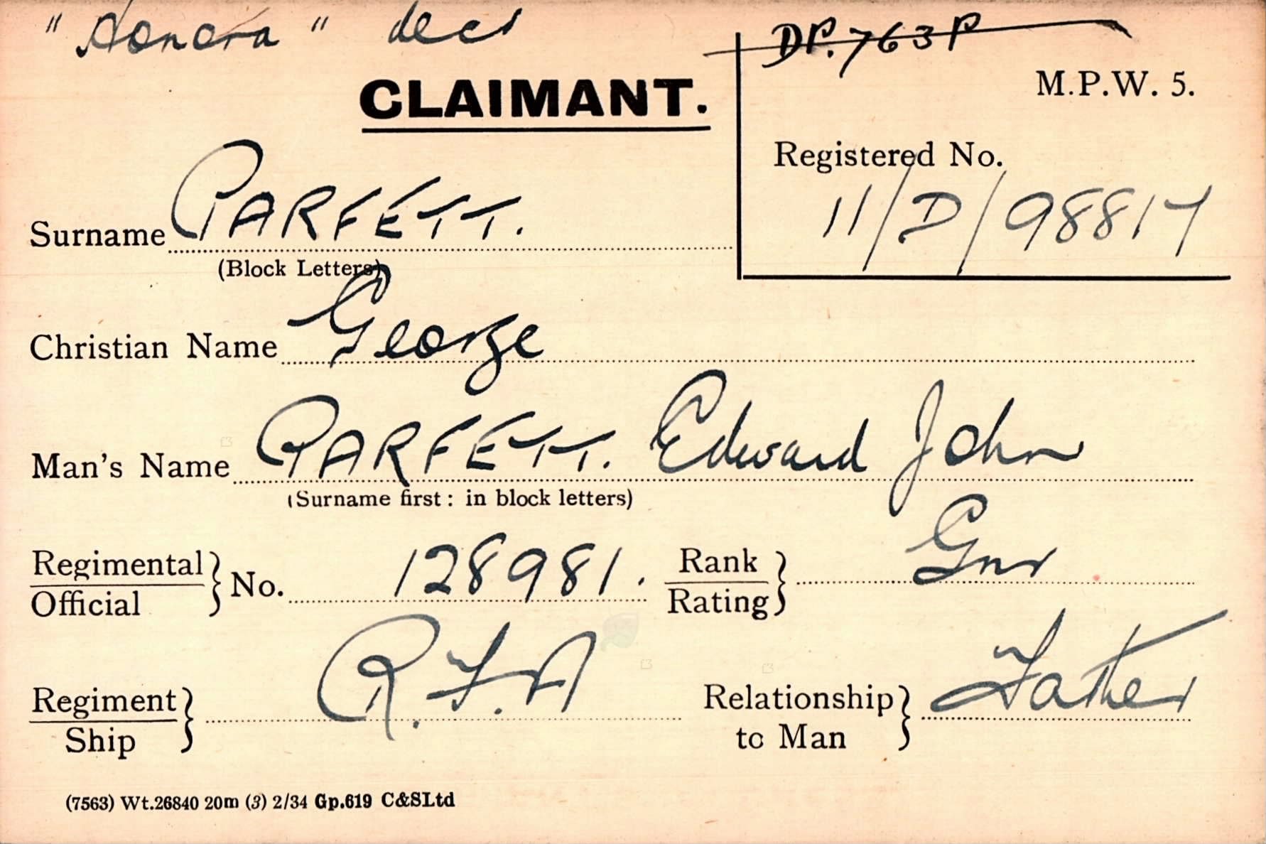 Parfett, Edouard John (128981)