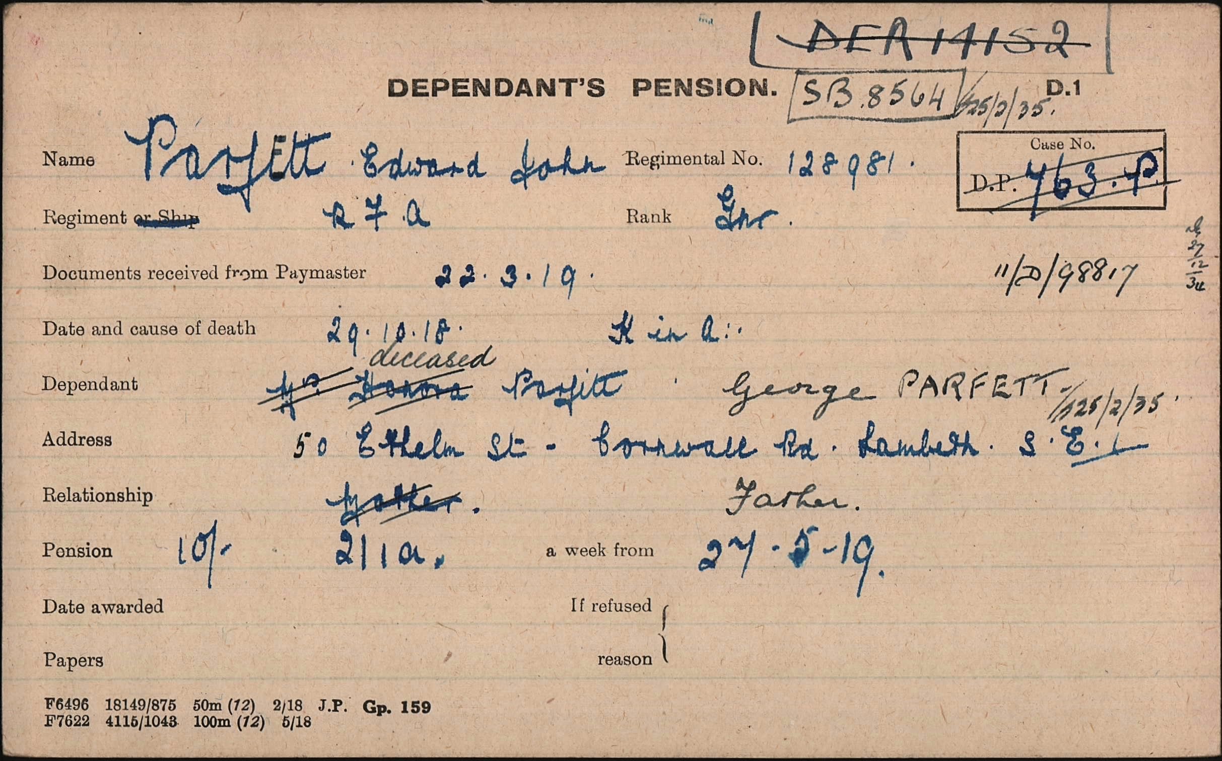 Parfett, Edward John (128981)