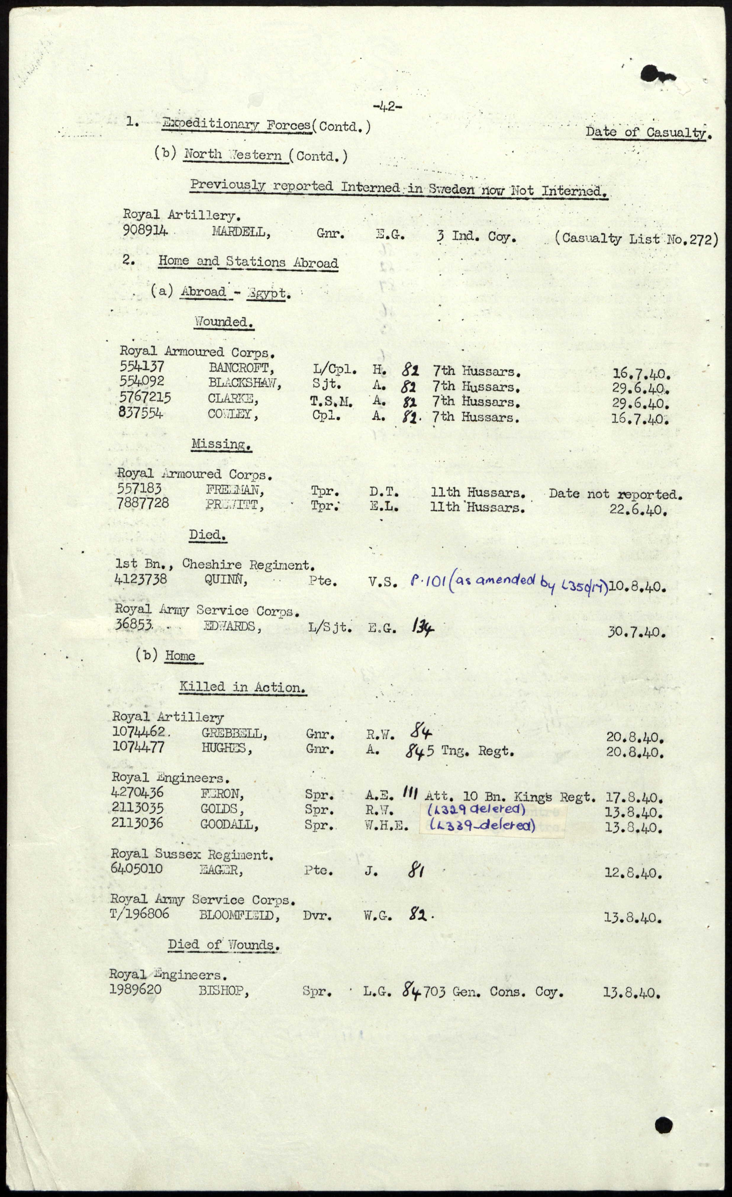 Albert Fearon Military Record 3 Ancestry
