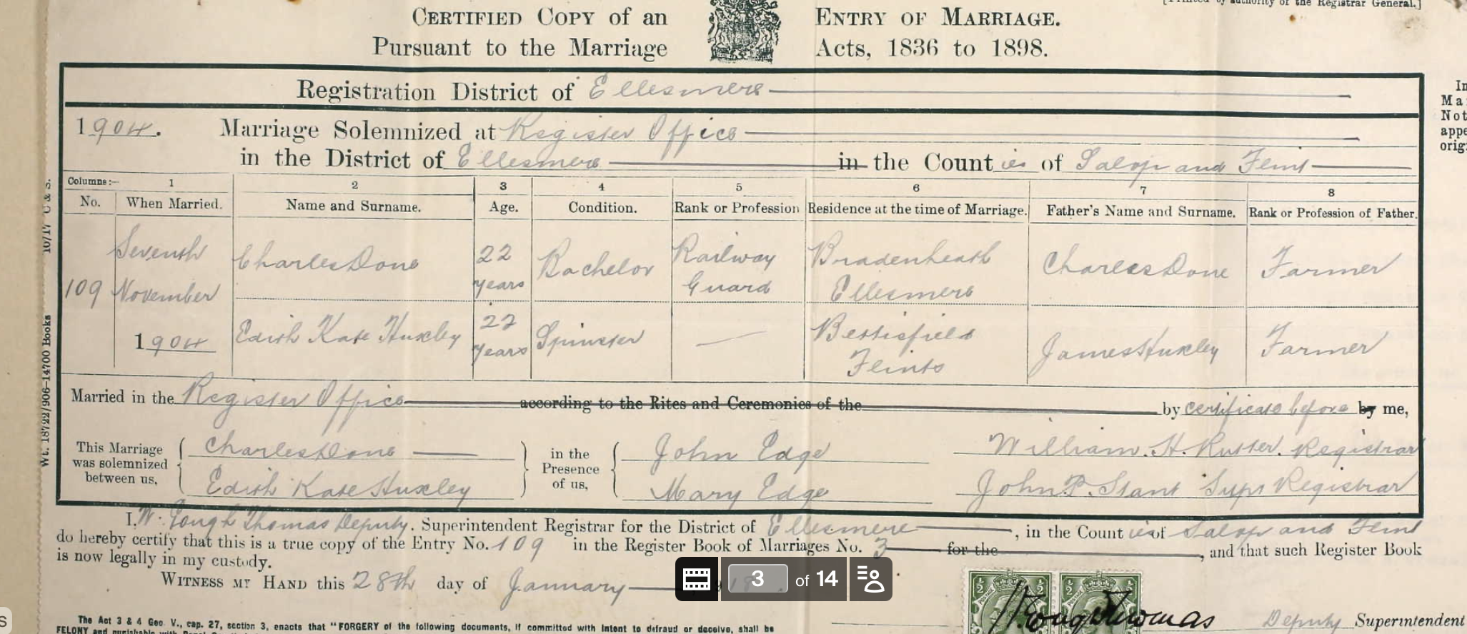 Done Huxley Marriage